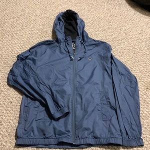 Mens Volcom windbreaker light weight with pockets and hood size small